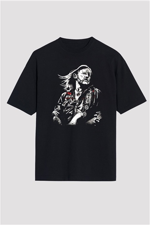 Lemmy Siyah Oversize Tişört Oversize T-shirt - TişörtFabrikası