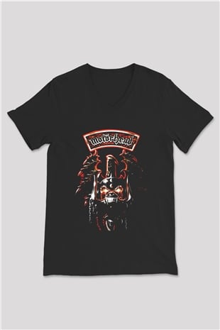 Lemmy Siyah Unisex V Yaka Tişört T-Shirt
