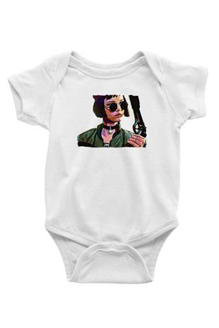 Leon Baskılı Beyaz Unisex Bebek Body - Zıbın
