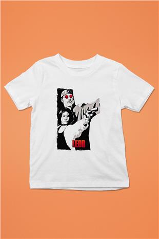 Leon Baskılı Beyaz Unisex Beyaz Çocuk Tişört - Tshirt