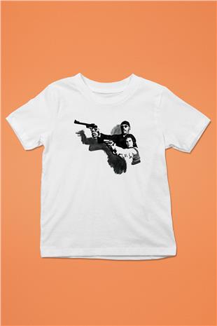 Leon Baskılı Beyaz Unisex Beyaz Çocuk Tişört - Tshirt
