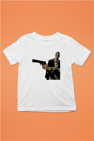 Leon Baskılı Beyaz Unisex Beyaz Çocuk Tişört - Tshirt
