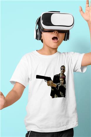 Leon Baskılı Beyaz Unisex Beyaz Çocuk Tişört - Tshirt