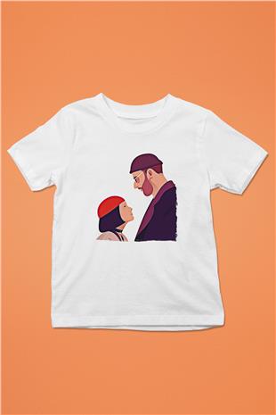 Leon Baskılı Beyaz Unisex Beyaz Çocuk Tişört - Tshirt