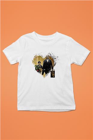 Leon Baskılı Beyaz Unisex Beyaz Çocuk Tişört - Tshirt