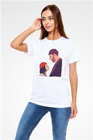 Leon Unisex Baskılı Beyaz Tişört - Tshirt