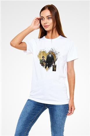 Leon Unisex Baskılı Beyaz Tişört - Tshirt