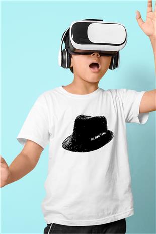 Leonard Cohen Baskılı Beyaz Unisex Beyaz Çocuk Tişört - Tshirt
