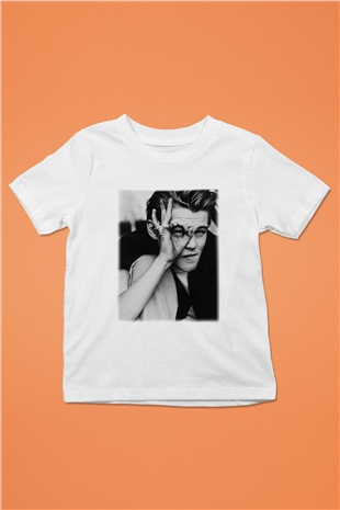 Leonardo DiCaprio Baskılı Beyaz Unisex Çocuk Tişört