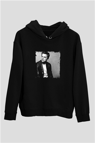 Leonardo DiCaprio Baskılı Unisex Siyah Hoodie