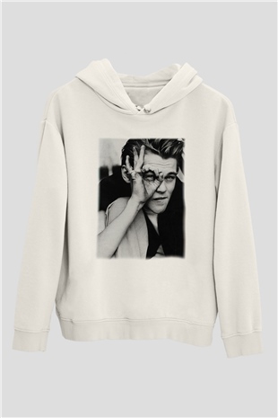 Leonardo DiCaprio Beyaz Unisex Kapşonlu Sweatshirt