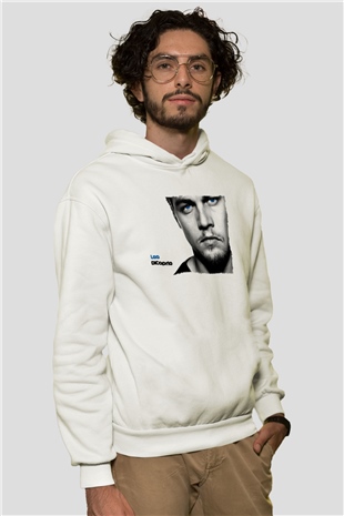 Leonardo DiCaprio Beyaz Unisex Kapüşonlu Sweatshirt