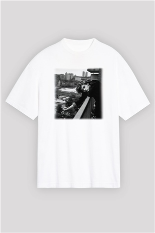 Leonardo DiCaprio Beyaz Unisex Oversize Tişört T-Shirt