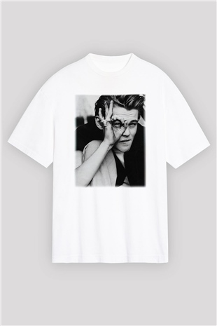 Leonardo DiCaprio Beyaz Unisex Oversize Tişört T-Shirt