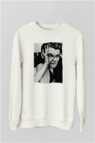 Leonardo DiCaprio Beyaz Unisex Sweatshirt