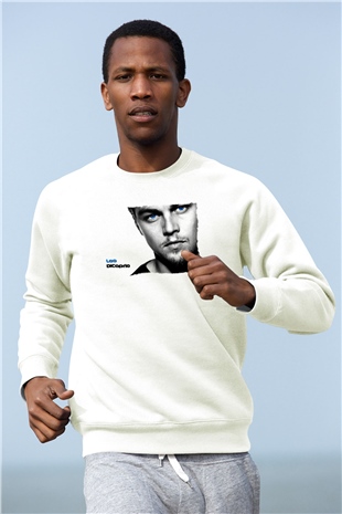 Leonardo DiCaprio Beyaz Unisex Sweatshirt