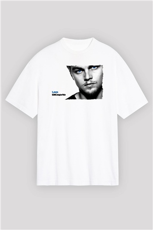 Leonardo DiCaprio Beyaz Oversize Tişört Oversize T-shirt - TişörtFabrikası