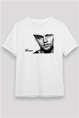 Leonardo DiCaprio Beyaz Unisex Tişört T-Shirt - TişörtFabrikası
