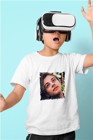 Leonardo DiCaprio Unisex Baskılı Beyaz Çocuk Tişört
