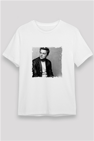 Leonardo DiCaprio Unisex Baskılı Beyaz Tişört
