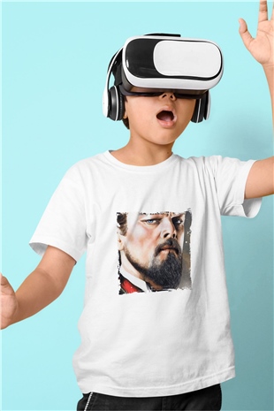 Leonardo DiCaprio Unisex Baskılı Beyaz Çocuk Tişört