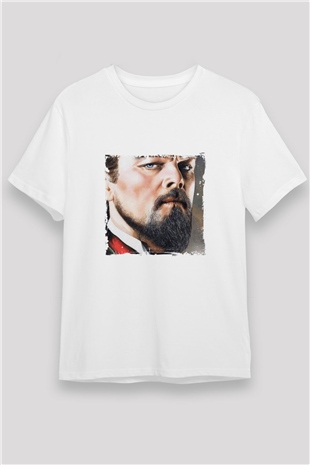Leonardo DiCaprio Unisex Baskılı Beyaz Tişört