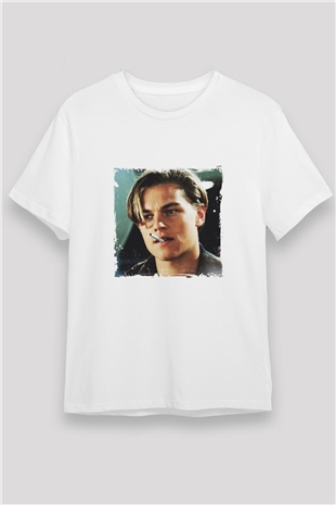 Leonardo DiCaprio Unisex Baskılı Beyaz Tişört