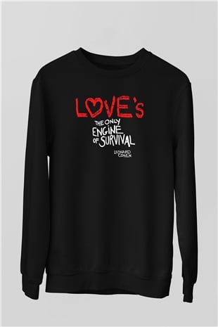 Leprous Baskılı Unisex Siyah Sweatshirt