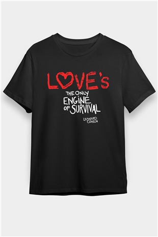Leprous Baskılı Unisex Siyah Tişört - Tshirt