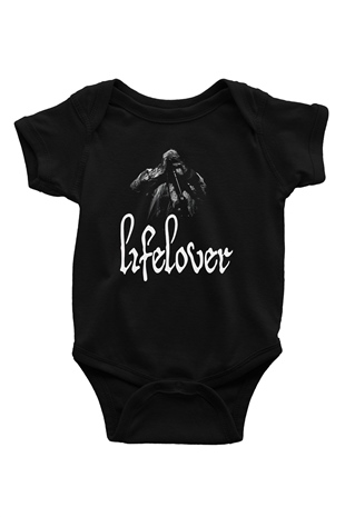 Lifelover Baskılı Unisex Siyah Bebek Body - Zıbın