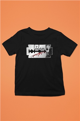 Lifelover Baskılı Unisex Siyah Çocuk Tişört - Tshirt