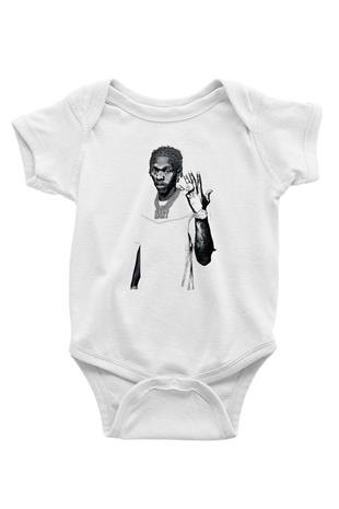 Lil Baby Baskılı Beyaz Unisex Bebek Body - Zıbın
