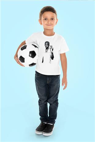 Lil Baby Baskılı Beyaz Unisex Beyaz Çocuk Tişört - Tshirt