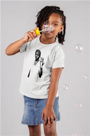 Lil Baby Baskılı Beyaz Unisex Beyaz Çocuk Tişört - Tshirt