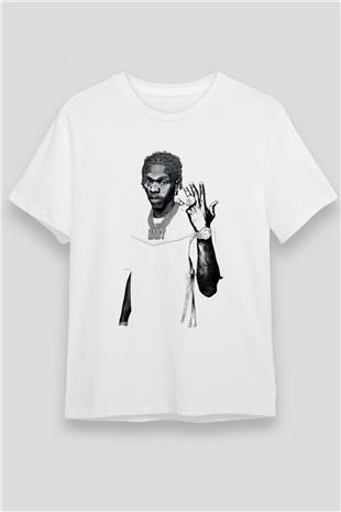 Lil Baby Baskılı Unisex Beyaz Tişört - Tshirt