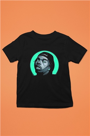 Lil Baby Baskılı Unisex Siyah Çocuk Tişört - Tshirt