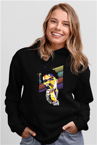 Lil Baby Baskılı Unisex Siyah Hoodie