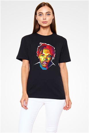 Lil Baby Baskılı Unisex Siyah Tişört - Tshirt
