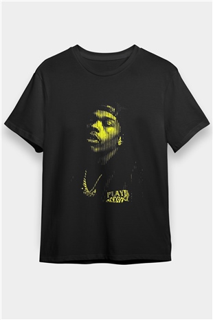 Lil Baby Baskılı Unisex Siyah Tişört - Tshirt