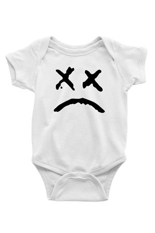 Lil Peep Baskılı Beyaz Unisex Bebek Body - Zıbın