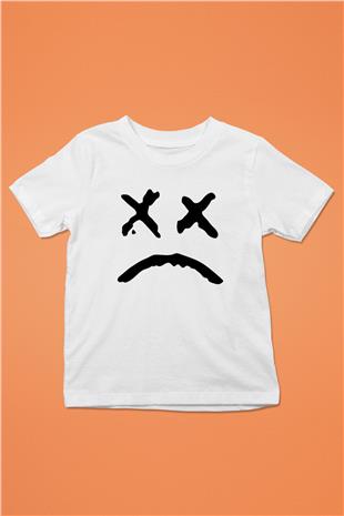 Lil Peep Baskılı Beyaz Unisex Beyaz Çocuk Tişört - Tshirt