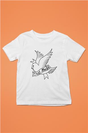 Lil Peep Baskılı Beyaz Unisex Beyaz Çocuk Tişört - Tshirt