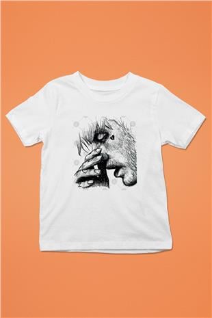 Lil Peep Baskılı Beyaz Unisex Beyaz Çocuk Tişört - Tshirt