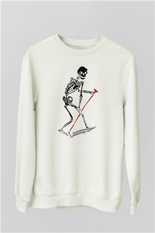 Lil Peep Baskılı Beyaz Unisex Sweatshirt
