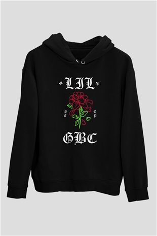 Lil Peep Baskılı Unisex Siyah Hoodie