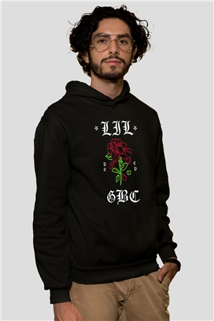 Lil Peep Baskılı Unisex Siyah Hoodie