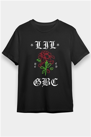 Lil Peep Baskılı Unisex Siyah Tişört - Tshirt