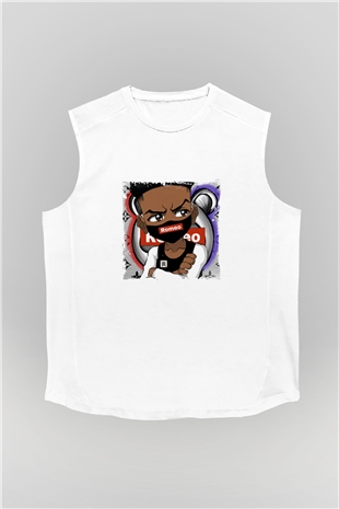 Lil Romeo Baskılı Unisex Beyaz Kolsuz Tişört