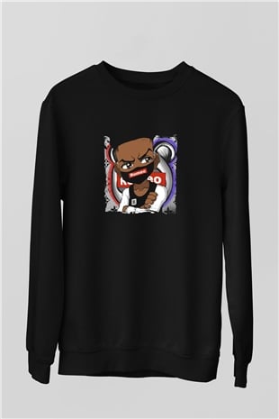 Lil Romeo Baskılı Unisex Siyah Sweatshirt