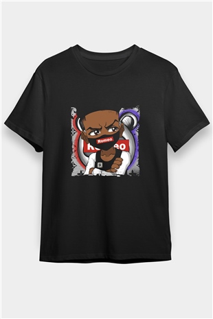 Lil Romeo Baskılı Unisex Siyah Tişört